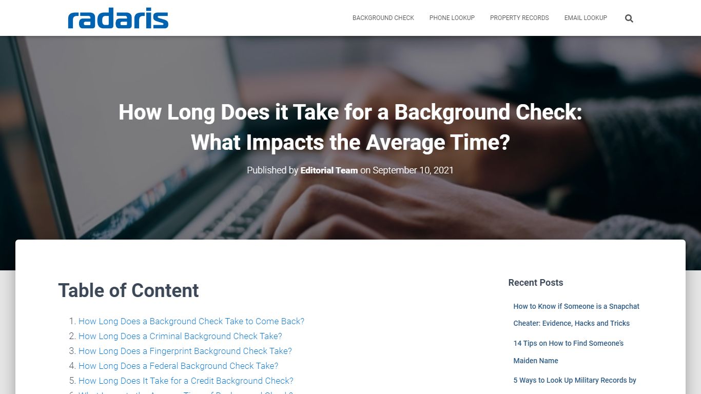 How Long Does a Background Check Take and Why the Delays are ... - Radaris
